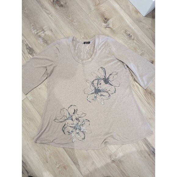 Sz 2X Floral Tunic Top - Picture 1 of 6